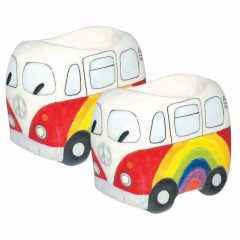 DAKOTA RAINBOW PEACE CAMPERVAN EGG CUP 2PCS