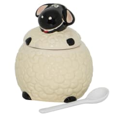 SHEEP POT WITH LID & SPOON