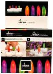 COLOUR FLAME T/LIGHTS 6PK DISPLAY (12=1)