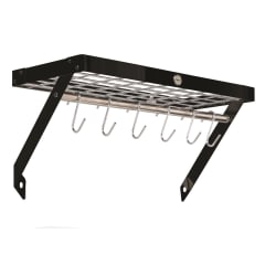 BLACK & CHROME WALL RACK