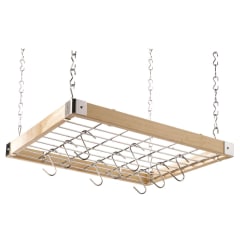 NATURAL WD SQR CEILING RACK