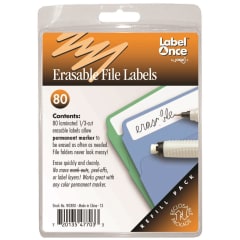 ERASABLE FILE LABELS REFILL PACK