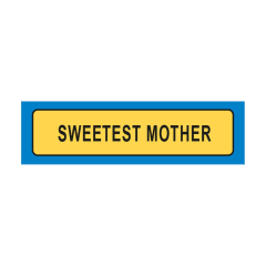 Keyrings LIC PLATES SWEETEST MOTHER