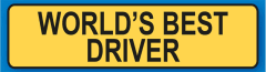 Keyrings LIC PLATES WORLDS BEST DRIVER