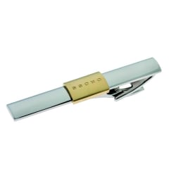 Cross Newport Stainless Steel with Elements and Gold Tie Clip