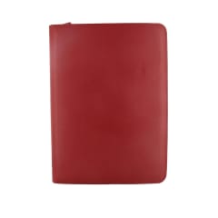 A4 METROPOL ZIP FOLDER W/CALC RED