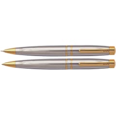 SCRIPTO Tribute Ballpoint Mechanical Pencil Chrome / Gold