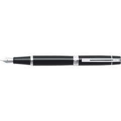 Sheaffer® 300 9312 Glossy Black Fountain Pen With Chrome trim - Medium