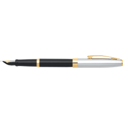 Sheaffer® SAGARIS 9475 Gloss Black Barrel and Chrome Cap Fountain Pen With Gold Tone  trim - Medium