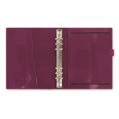 A5 DOMINO PTNT ORGANISER AUBERGINEwSPOTS