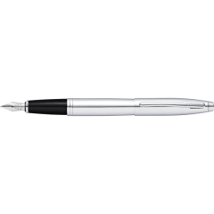 CROSS Calais Lustrous Chrome Fountain Pen Med S/B