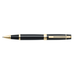 Sheaffer® 300 9325 Glossy Black Rollerball Pen With Gold-tone trim