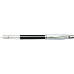 Sheaffer® 100 9313 Glossy Black Fountain Pen With Chrome cap and Chrome trim - Medium