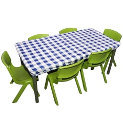 Tablecloth 120X60CM GINGHAM RECT BLUE