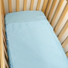 SILLY BILLYZ COT 1PCE COMBO FITTED DUSTY BLUE POLYCOT