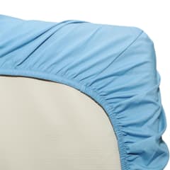 SILLY BILLYZ COT SHEET FITTED DUSTY BLUE POLYCOTTON