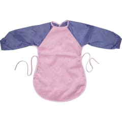 FLEECE MESSY EATER BIB MAUVE/LILAC