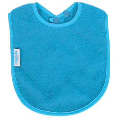 FLEECE PLAIN LARGE BIB AQUA