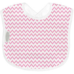 JERSEY LARGE BIB PEACH CHEVRON