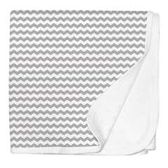 JERSEY SWADDLE BLANKET GREY CHEVRON