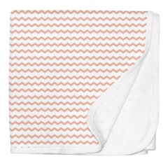 JERSEY SWADDLE BLANKET PEACH CHEVRON