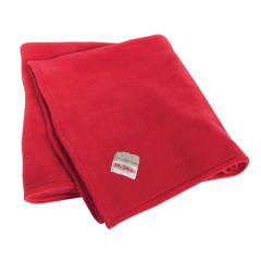 FLEECE COT BLANKET RED