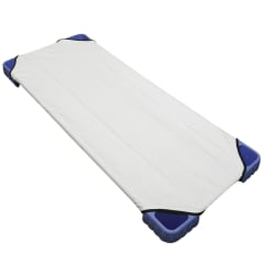 SILLY BILLYZ STACKER BED SHEET WHITE/NAVY FITTED P/C
