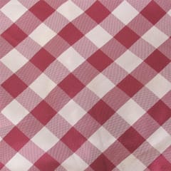 TABLECLOTH RED GINGHAM 120CM ROUND