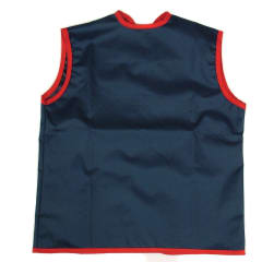 W/PRF PAINT APRON NO SLEEVES NAVY 0-3YR+