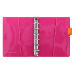 FILOFAX PKT DOMINO PTNT ORGANISER ORNG/PNK STRPS