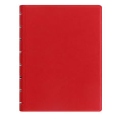 FILOFAX A5 SAFFIANO NOTEBOOK POPPY RED