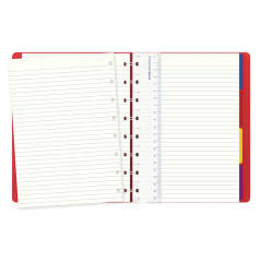 FILOFAX A5 SAFFIANO NOTEBOOK POPPY RED