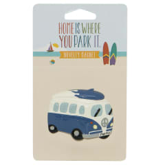 CAMPER VAN BLUE WITH SURFBOARD MAGNET