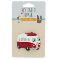 CAMPER VAN RED WITH SURFBOARD MAGNET