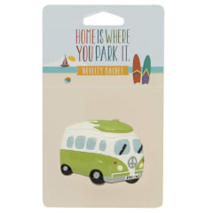 CAMPER VAN GREEN WITH SURFBOARD MAGNET