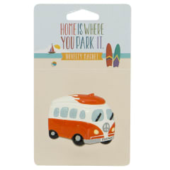 CAMPER VAN ORANGE WITH SURFBOARD MAGNET