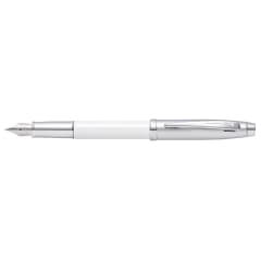 Sheaffer® 100 White Lacquer/Chrome Medium Nib Fountain Pen HS