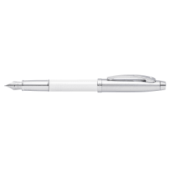 Sheaffer® 100 White Lacquer/Chrome Medium Nib Fountain Pen HS