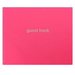 Dazzle Quarto Lined Guest Book L/Sc Pnk