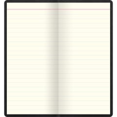 LETTS Legacy Slim Pkt N/Book w/ Gld pen Blk