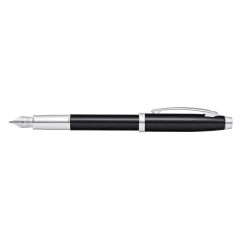 Sheaffer® 100 9338 Glossy Black Fountain Pen With Chrome trim - Medium