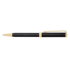 Intensity Engraved Matt Black/Gold Trim Ballpoint Pen