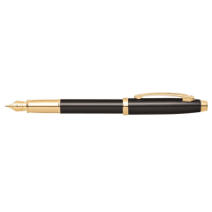 Sheaffer® 100 9322 Glossy Black Fountain Pen With Gold-tone trim - Fine