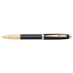 Sheaffer® 100 9322 Glossy Black Fountain Pen With Gold-tone trim - Medium