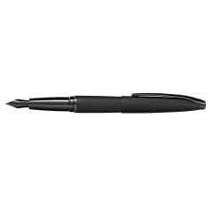 CROSS ATX Brushed Black Etched Diamond Fountain Pen, Fine Nib