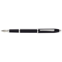 Century II Black Lacquer Fountain Pen, Fine Nib