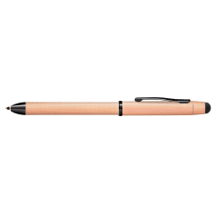 TECH3+ Brushed Rose Gold Diamond Pattern Ballpoint Pen