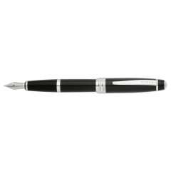 Bailey Black Lacquer Fountain Pen, Medium Nib