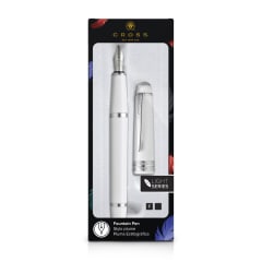 CROSS Bailey Light WHITE Fountain Pen, Fine Nib