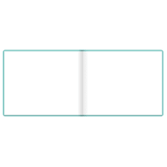 LETTS Dazzle Quarto Blank Guest Book L/Sc Turq